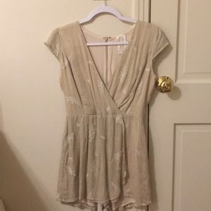 Embroidered Wrap Romper